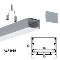 1000mm Led Aluminum Profile For 39mm Wide Flex Strip